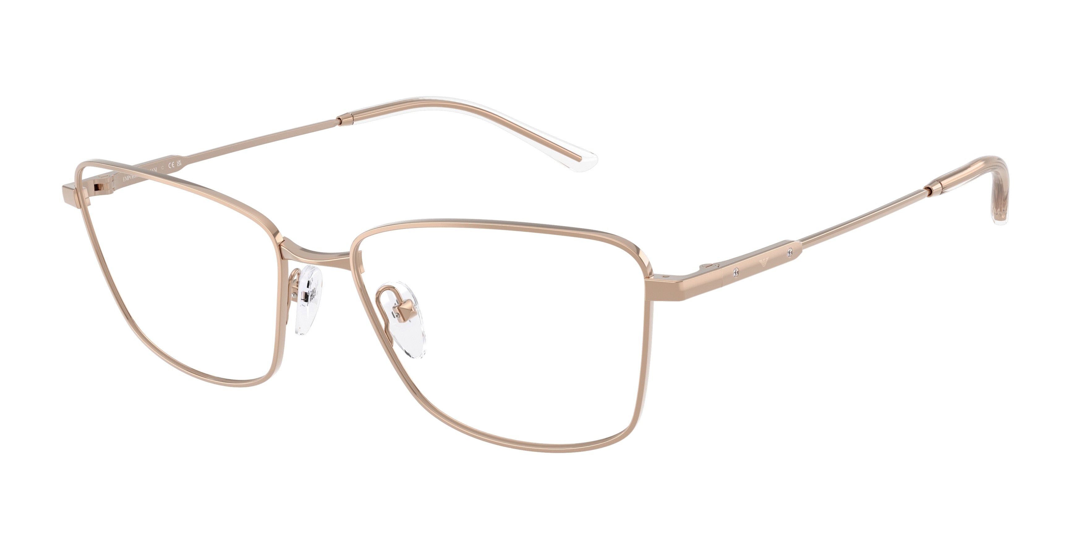 EMPORIO ARMANI 0EA1185B SHINY ROSE GOLD irregular glasses by EMPORIO