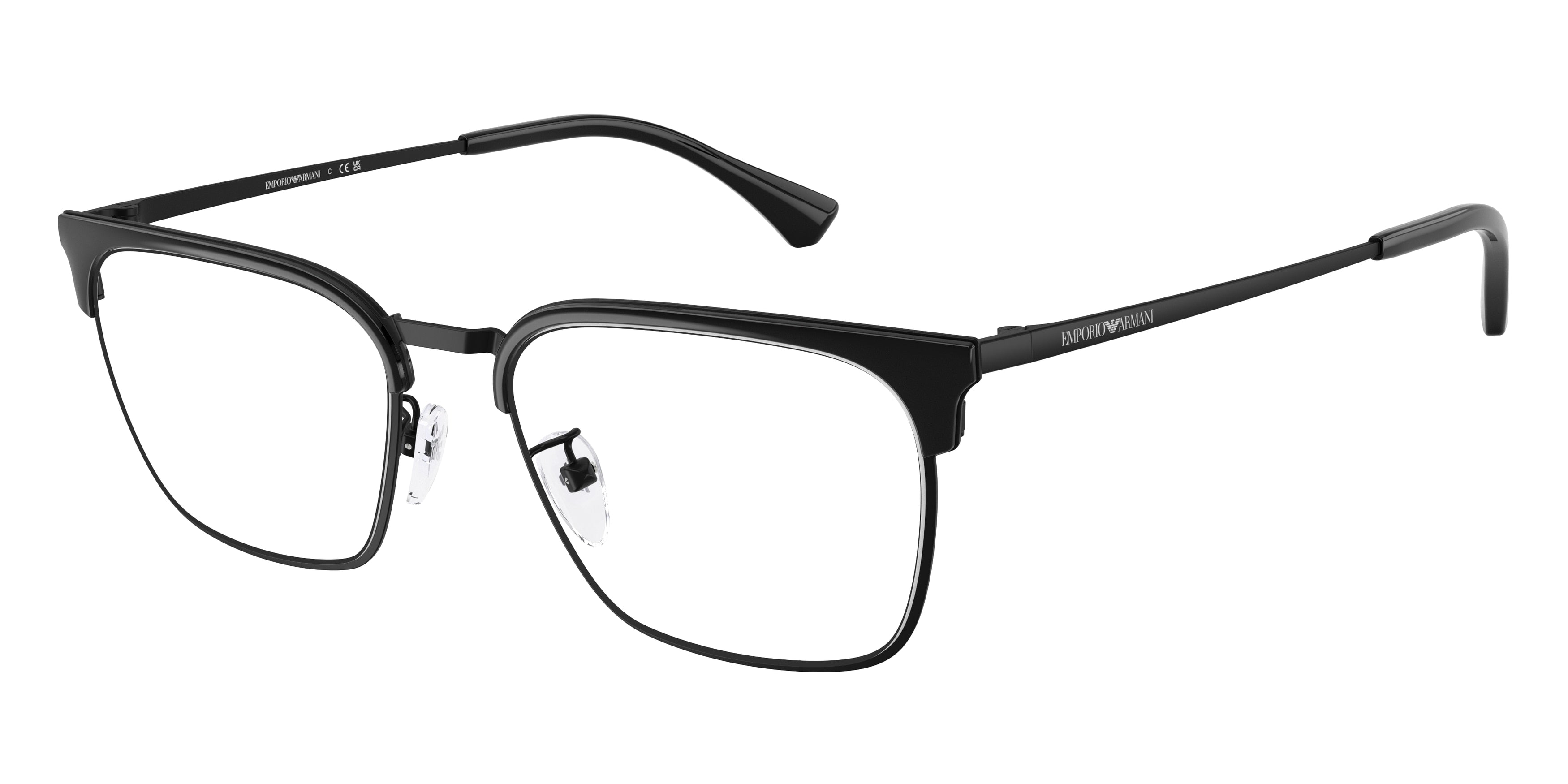 EMPORIO ARMANI 0EA1186D MATTE BLACK square glasses by EMPORIO