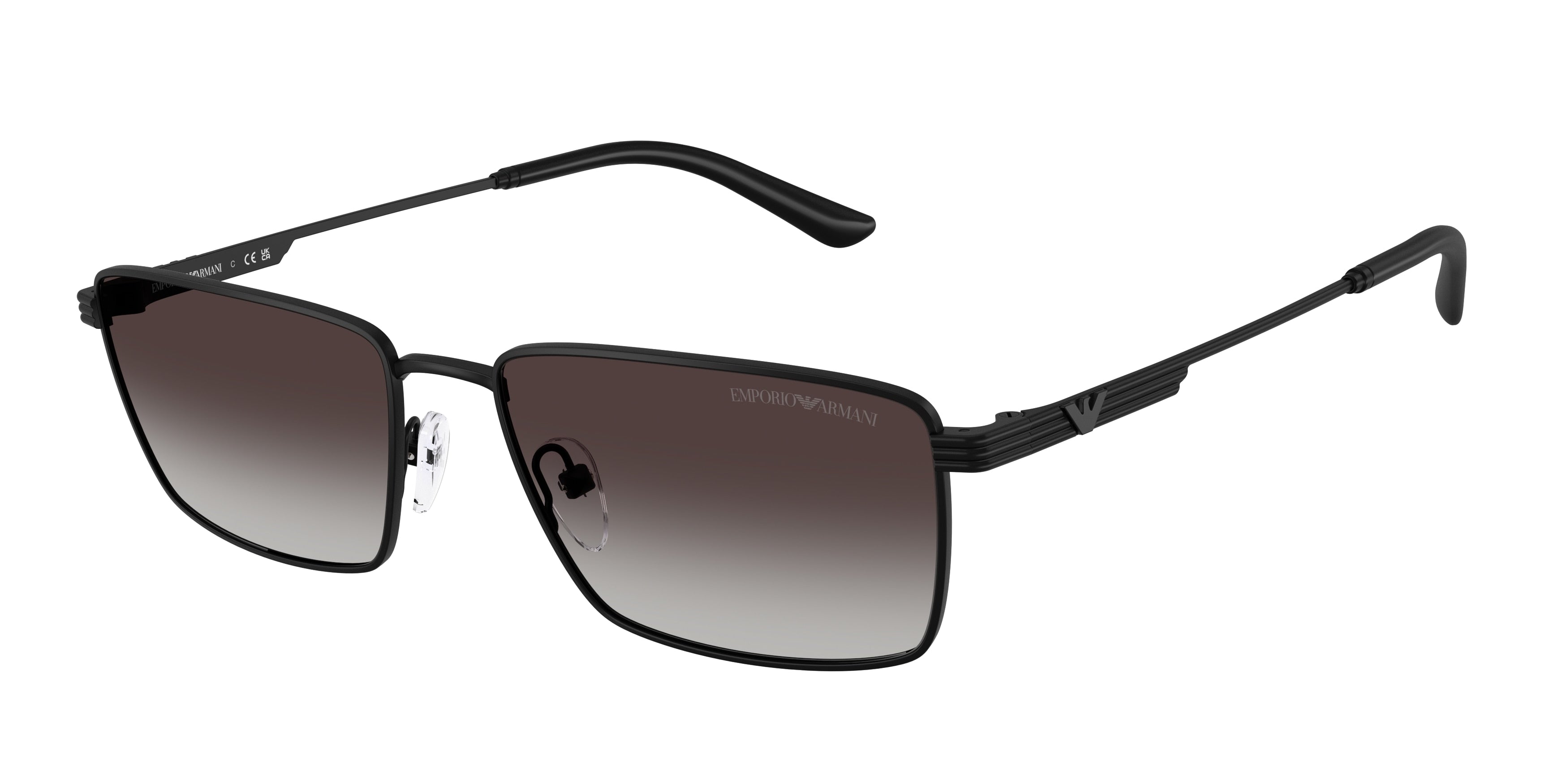 EMPORIO ARMANI 0EA2169 MATTE BLACK rectangle sunglasses by EMPORIO