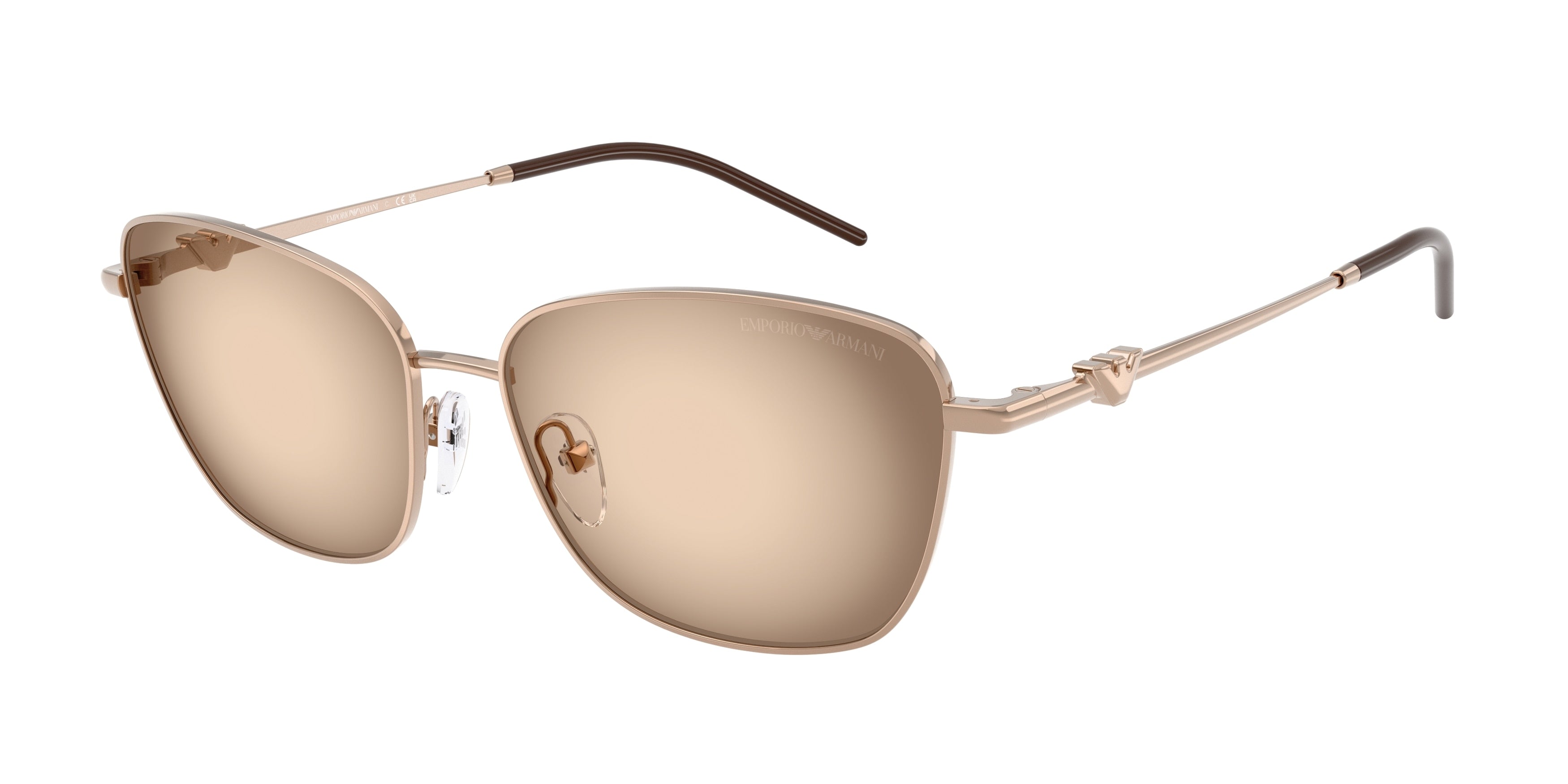 EMPORIO ARMANI 0EA2170 SHINY ROSE GOLD irregular sunglasses by EMPORIO