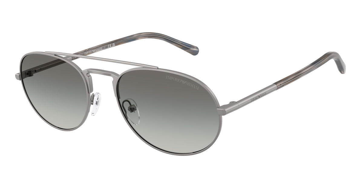 EMPORIO ARMANI 0EA2171 MATTE GUNMETAL pilot sunglasses by EMPORIO