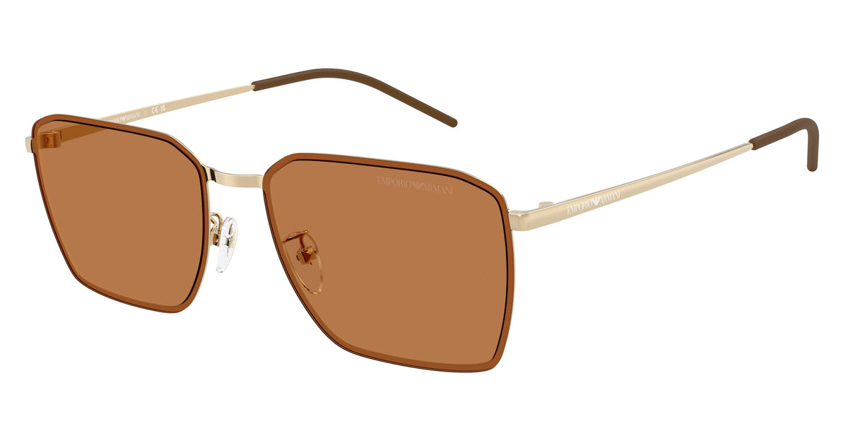 EMPORIO ARMANI 0EA2172D SHINY PALE GOLD square sunglasses by EMPORIO
