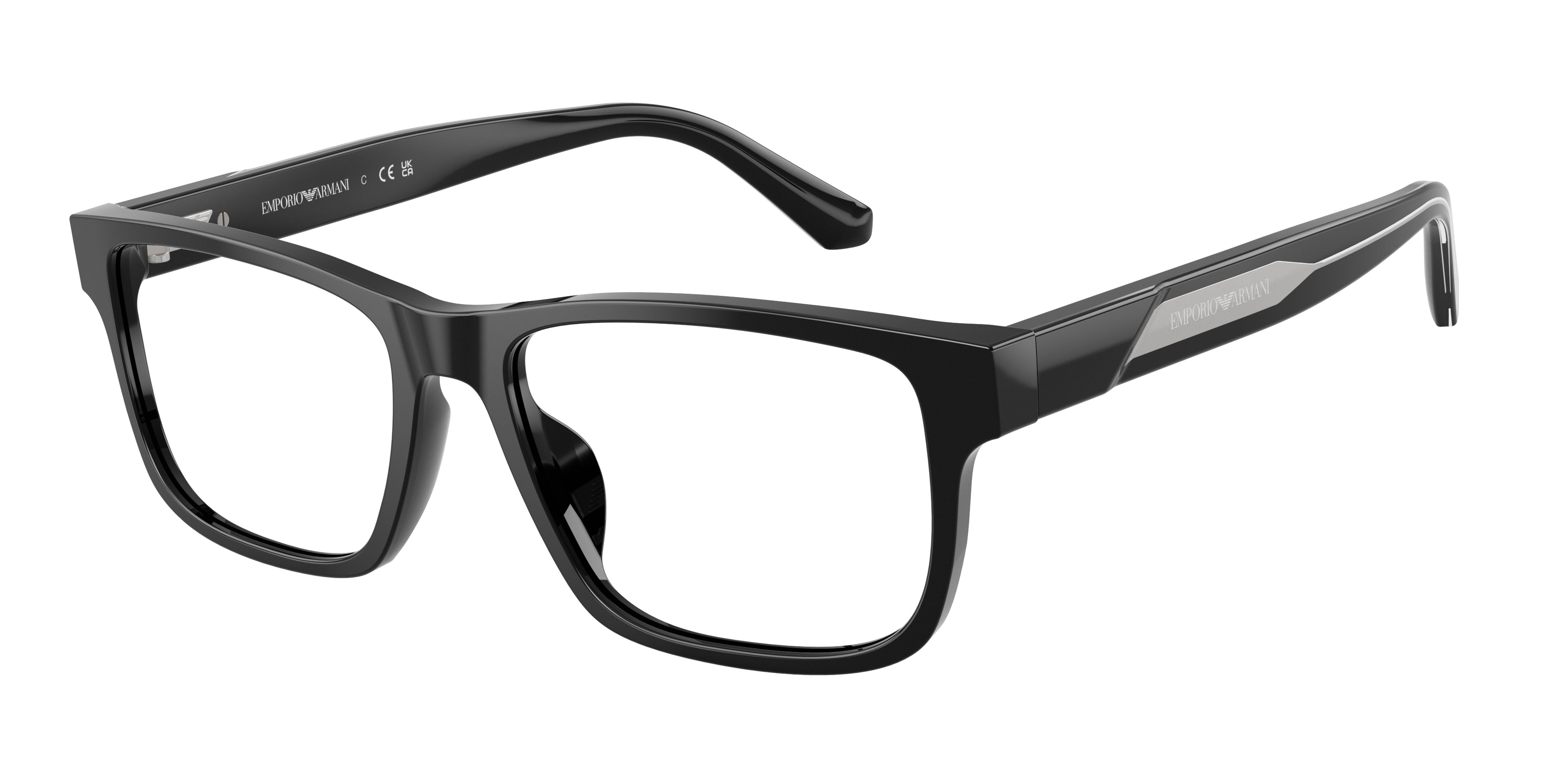 EMPORIO ARMANI 0EA3265U SHINY BLACK rectangle glasses by EMPORIO