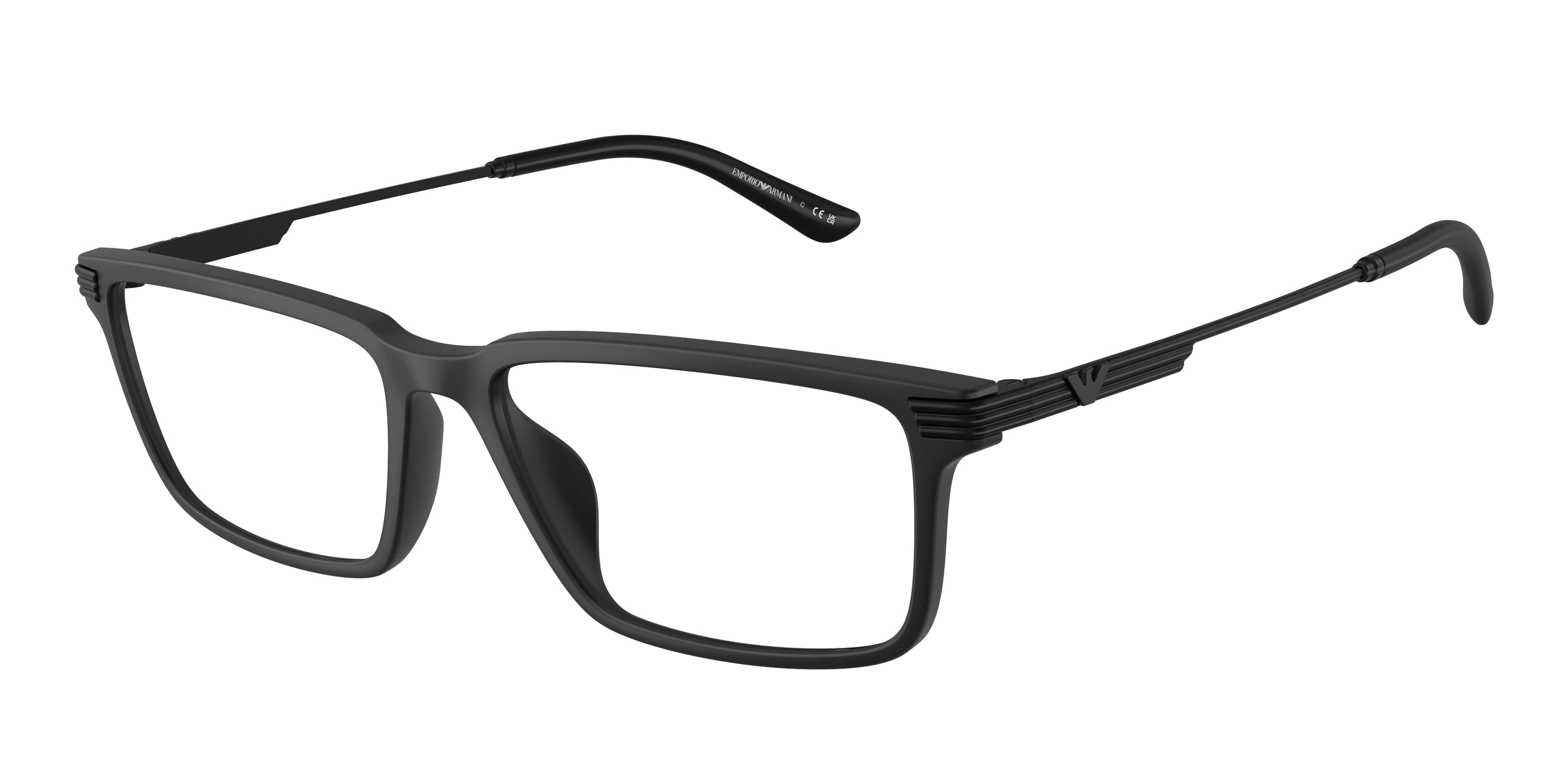 EMPORIO ARMANI 0EA3268U MATTE BLACK rectangle glasses by EMPORIO