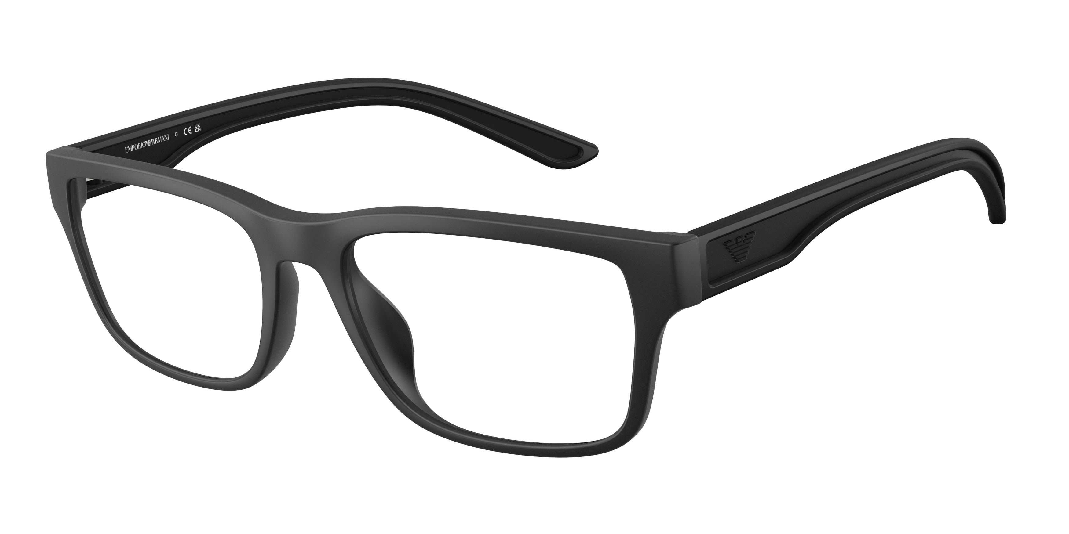 EMPORIO ARMANI 0EA3276U RUBBERIZED MATTE BLACK pillow glasses by EMPORIO