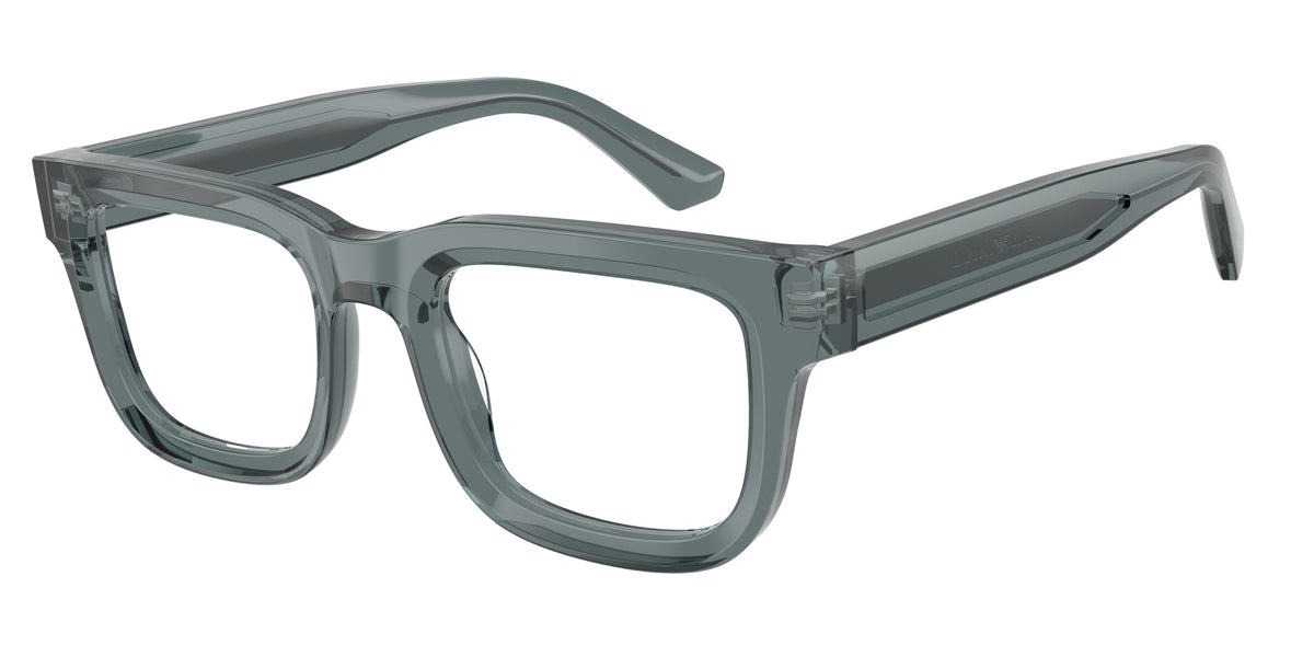 EMPORIO ARMANI 0EA3279 SHINY TRANSPARENT GREY square glasses by EMPORIO
