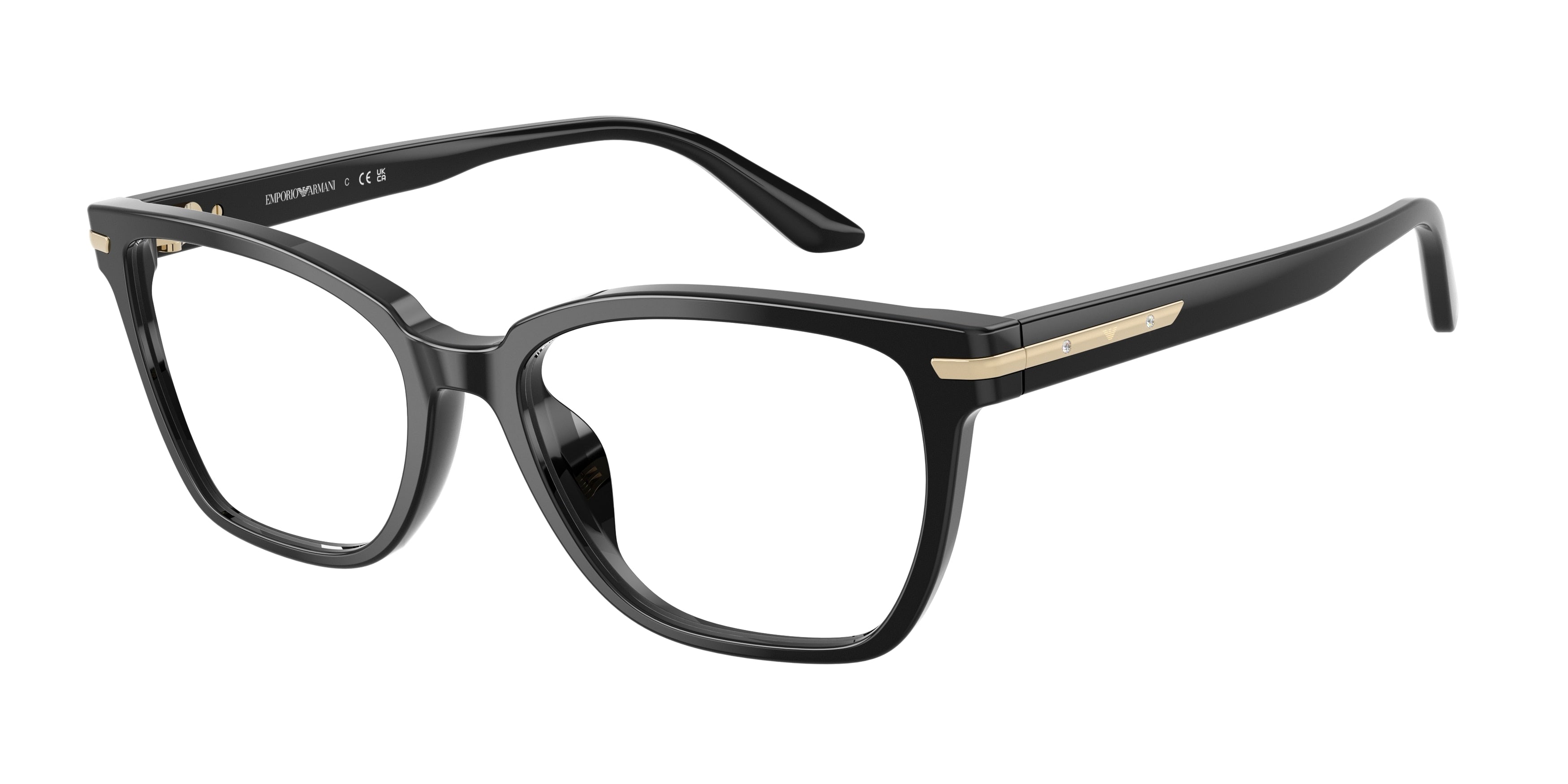 EMPORIO ARMANI 0EA3282BU SHINY BLACK cat eye glasses by EMPORIO