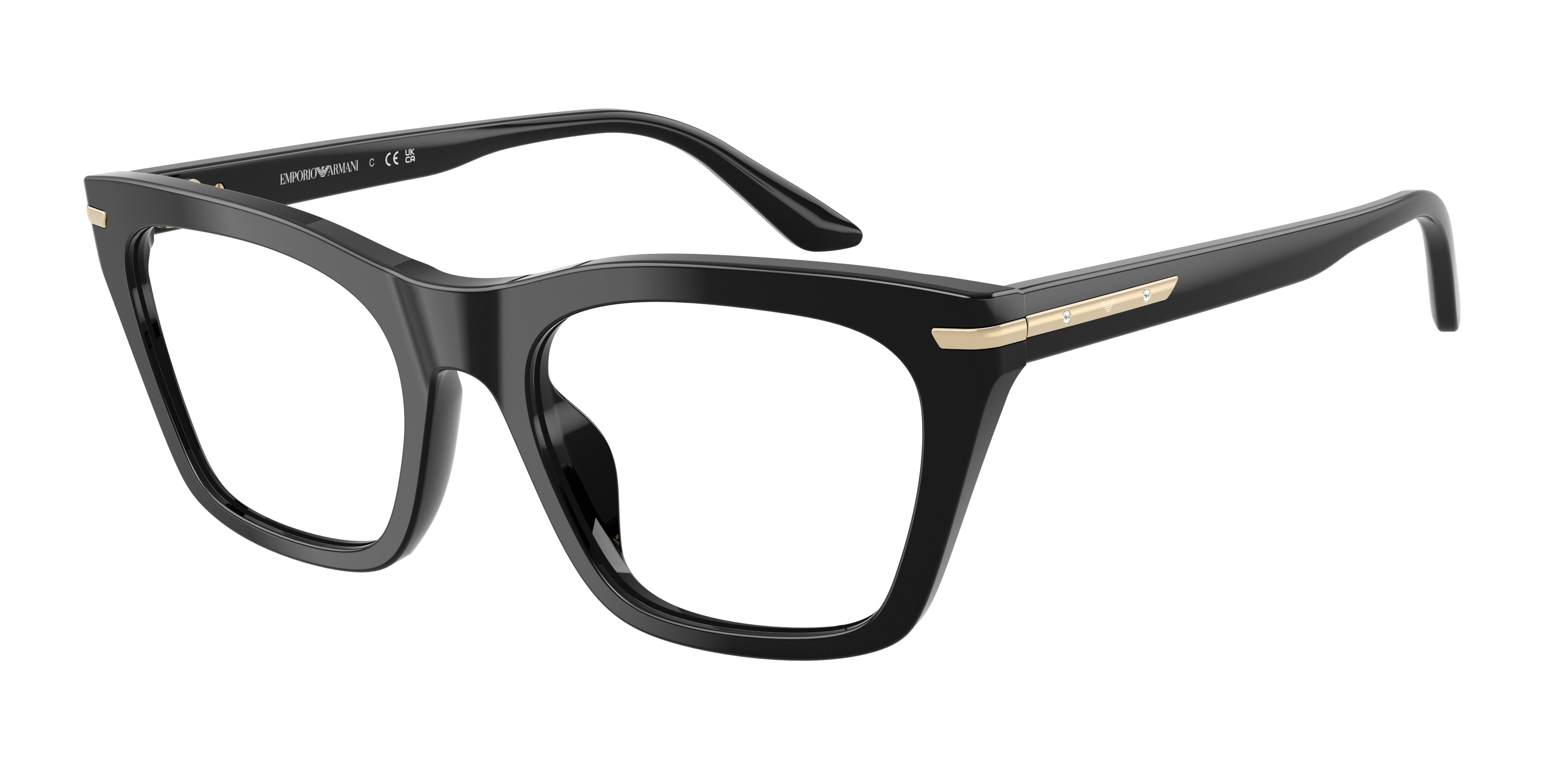 EMPORIO ARMANI 0EA3283BU SHINY BLACK cat eye glasses by EMPORIO