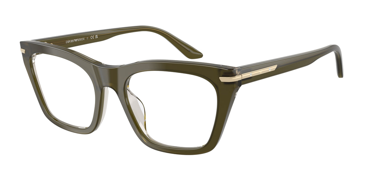 EMPORIO ARMANI 0EA3283BU SHINY DARK GREEN cat eye glasses by EMPORIO
