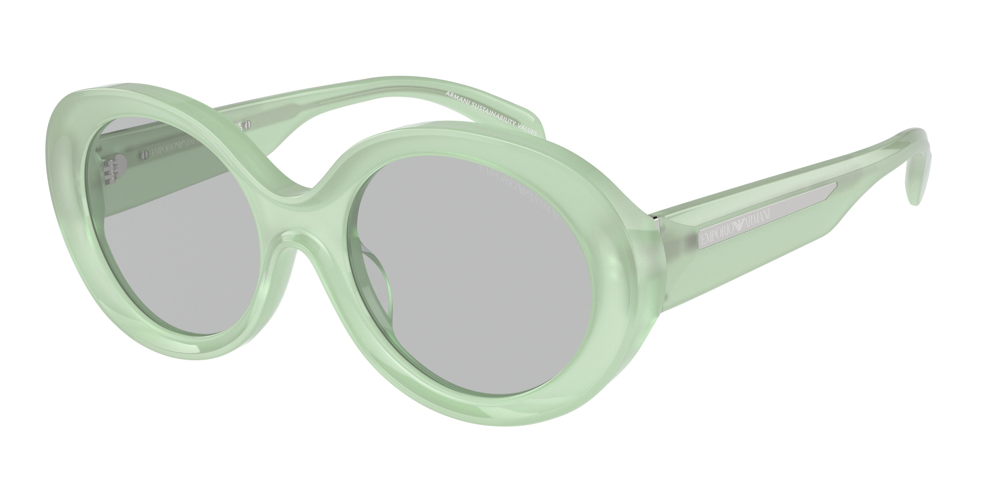 EMPORIO ARMANI 0EA4231U OPAL GREEN MINT oval sunglasses by EMPORIO
