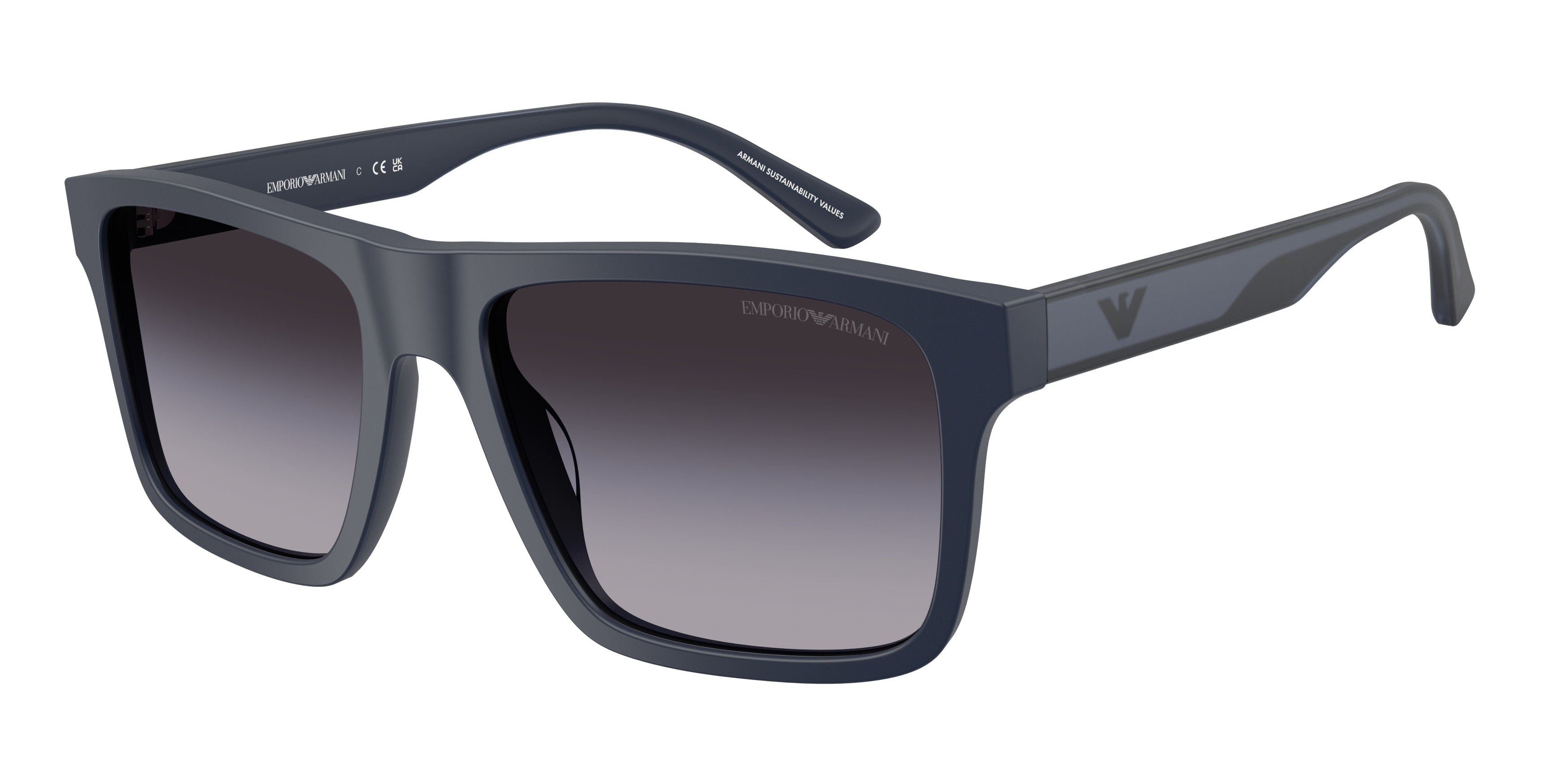 EMPORIO ARMANI 0EA4232 MATTE BLUE square sunglasses by EMPORIO