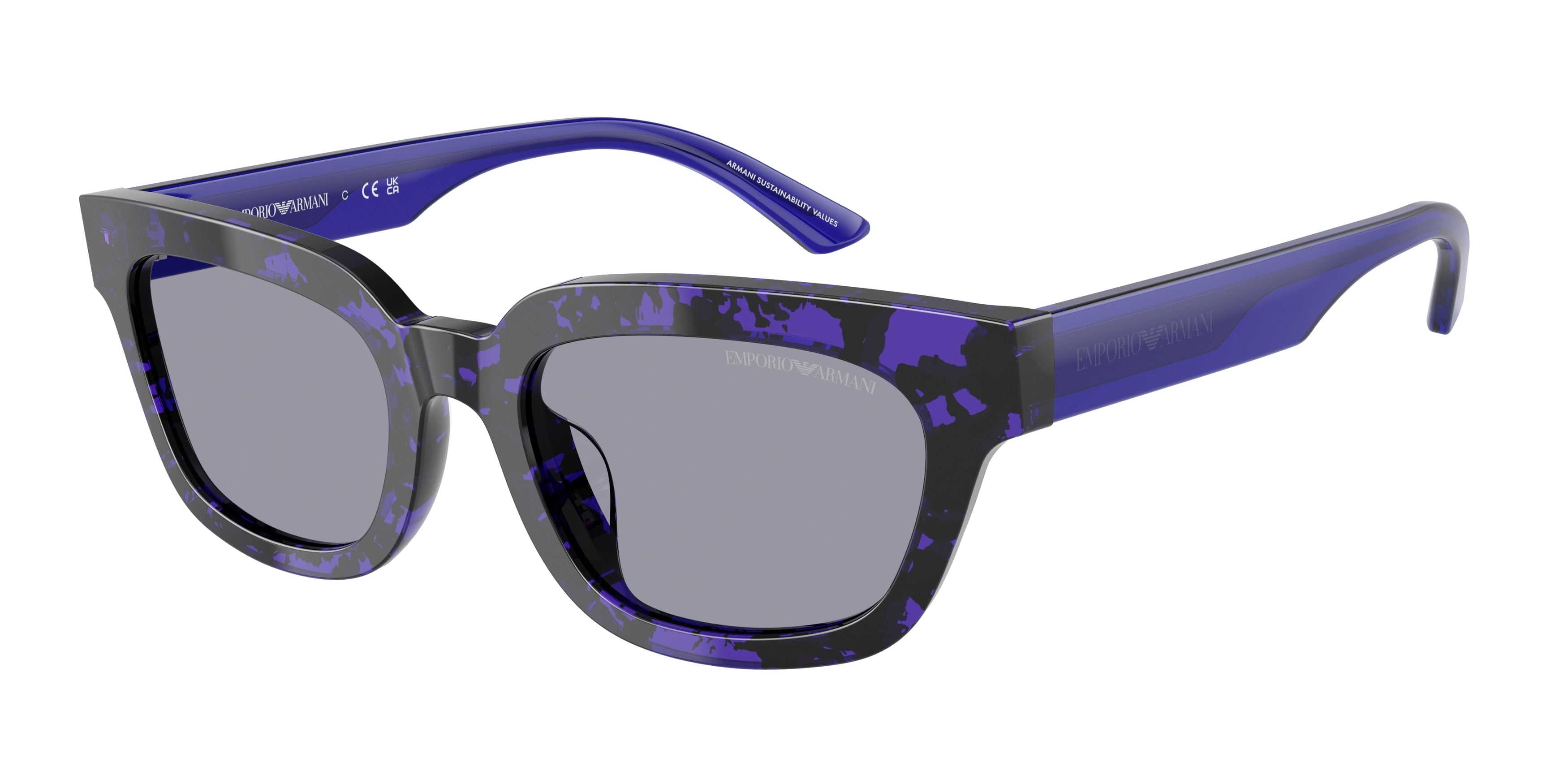 EMPORIO ARMANI 0EA4233U HAVANA VIOLET irregular sunglasses by EMPORIO