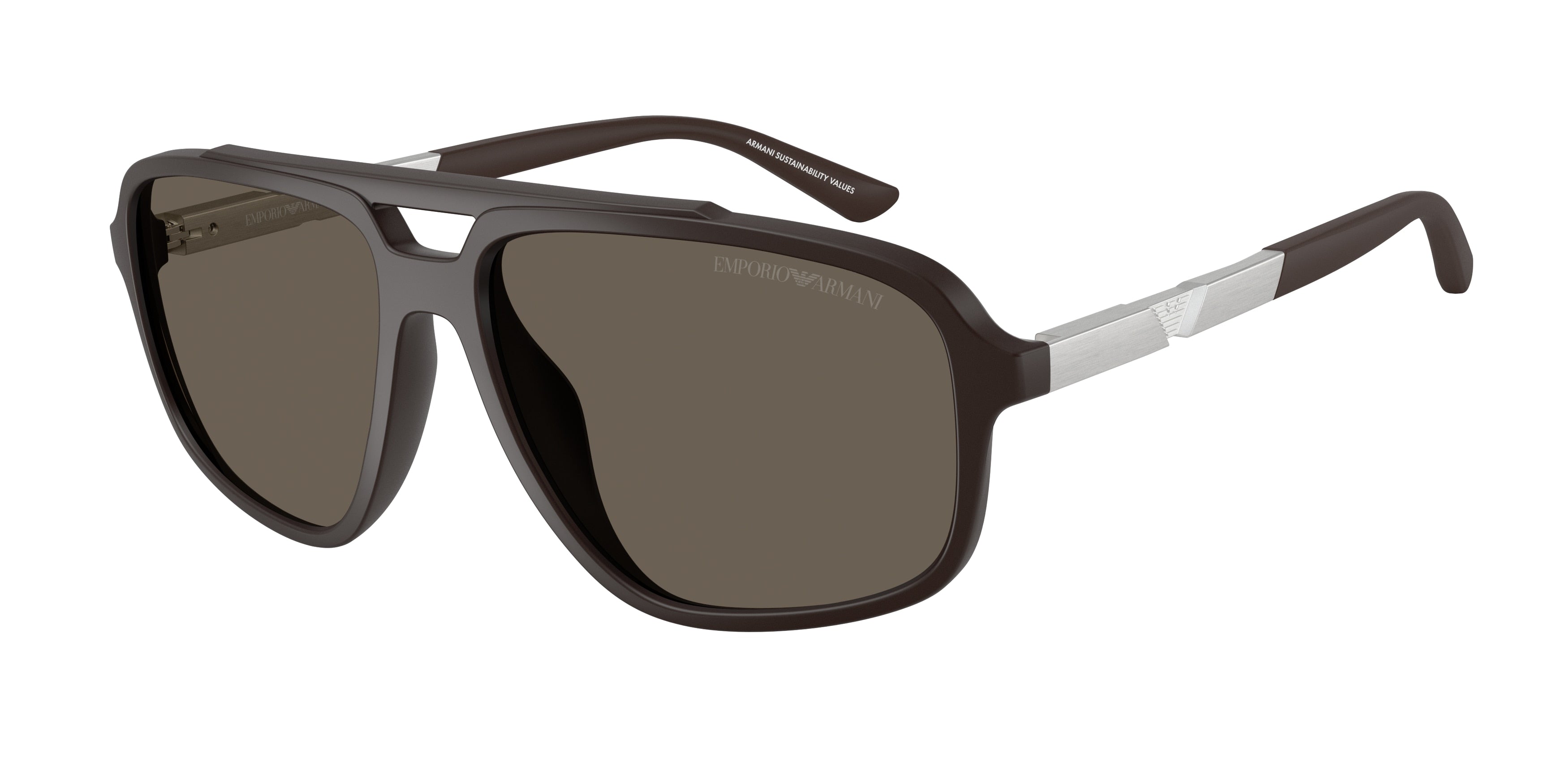 EMPORIO ARMANI 0EA4236U DARK BROWN pilot sunglasses by EMPORIO