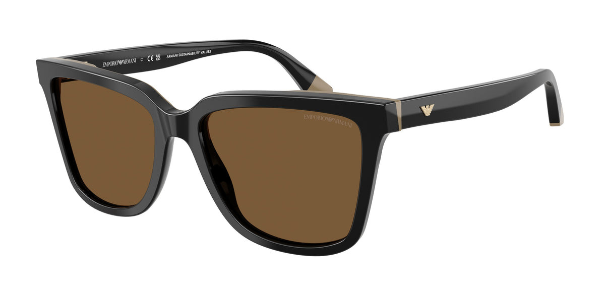 EMPORIO ARMANI 0EA4261 BLACK/BEIGE irregular sunglasses by EMPORIO