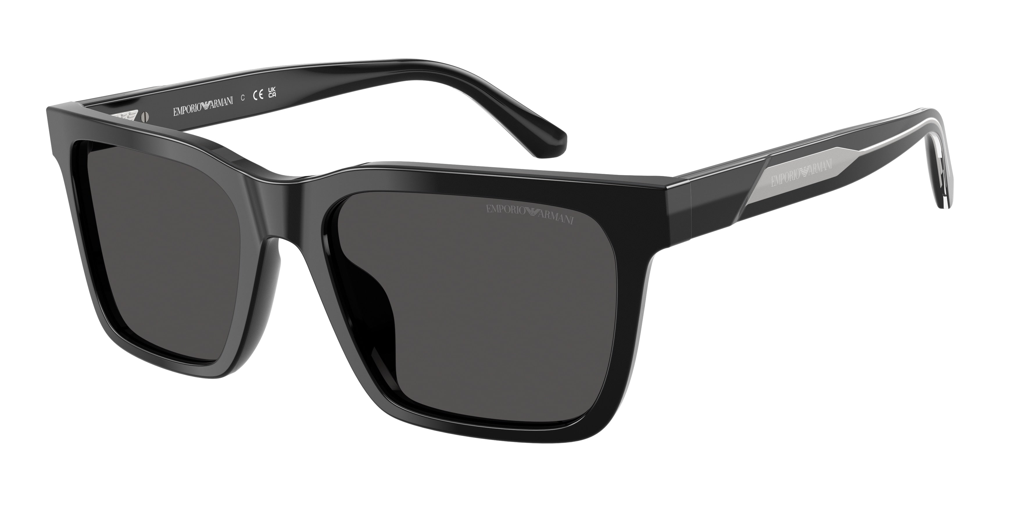 EMPORIO ARMANI 0EA4262U SHINY BLACK square sunglasses by EMPORIO