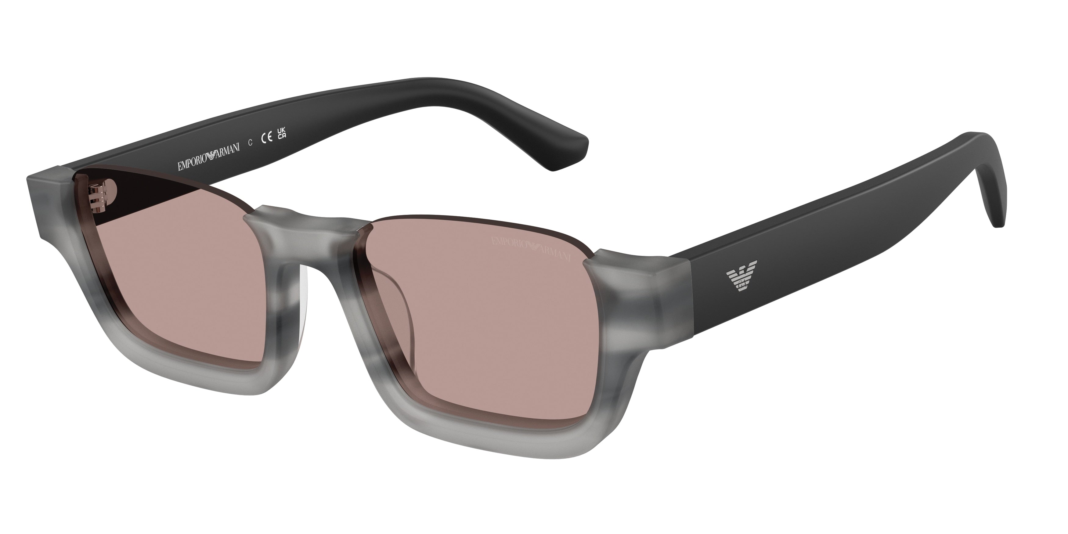 EMPORIO ARMANI 0EA4268U STRIPED HAVANA GREY irregular sunglasses by EMPORIO