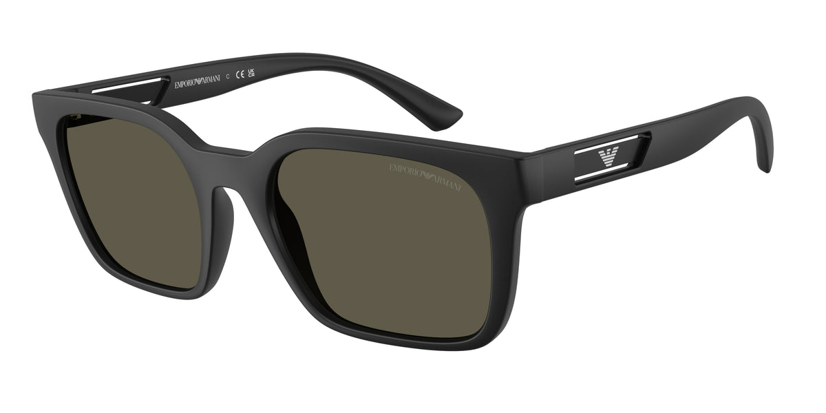 EMPORIO ARMANI 0EA4269 MATTE BLACK square sunglasses by EMPORIO