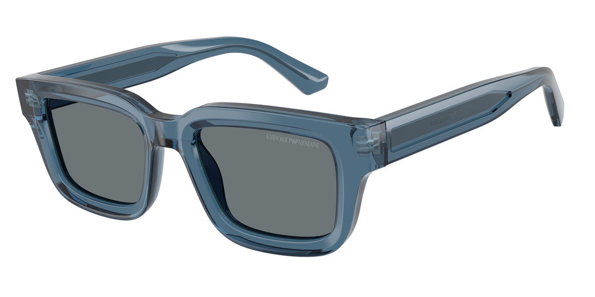 EMPORIO ARMANI 0EA4270 SHINY TRANSPARENT BLUE irregular sunglasses by EMPORIO