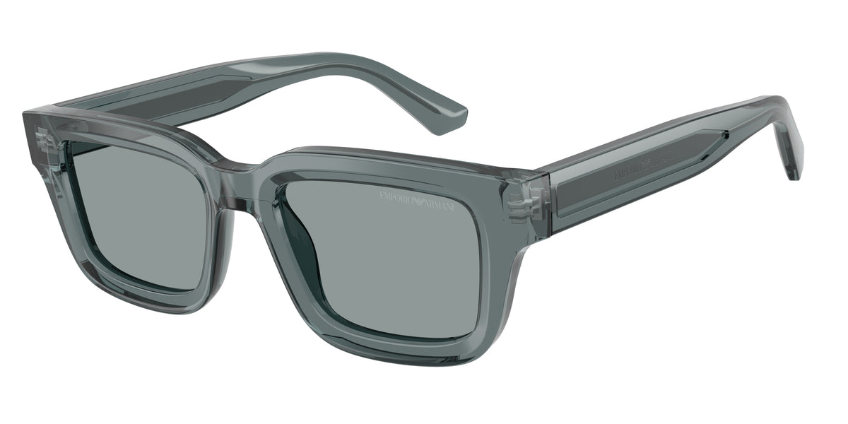 EMPORIO ARMANI 0EA4270 SHINY TRANSPARENT GREY irregular sunglasses by EMPORIO