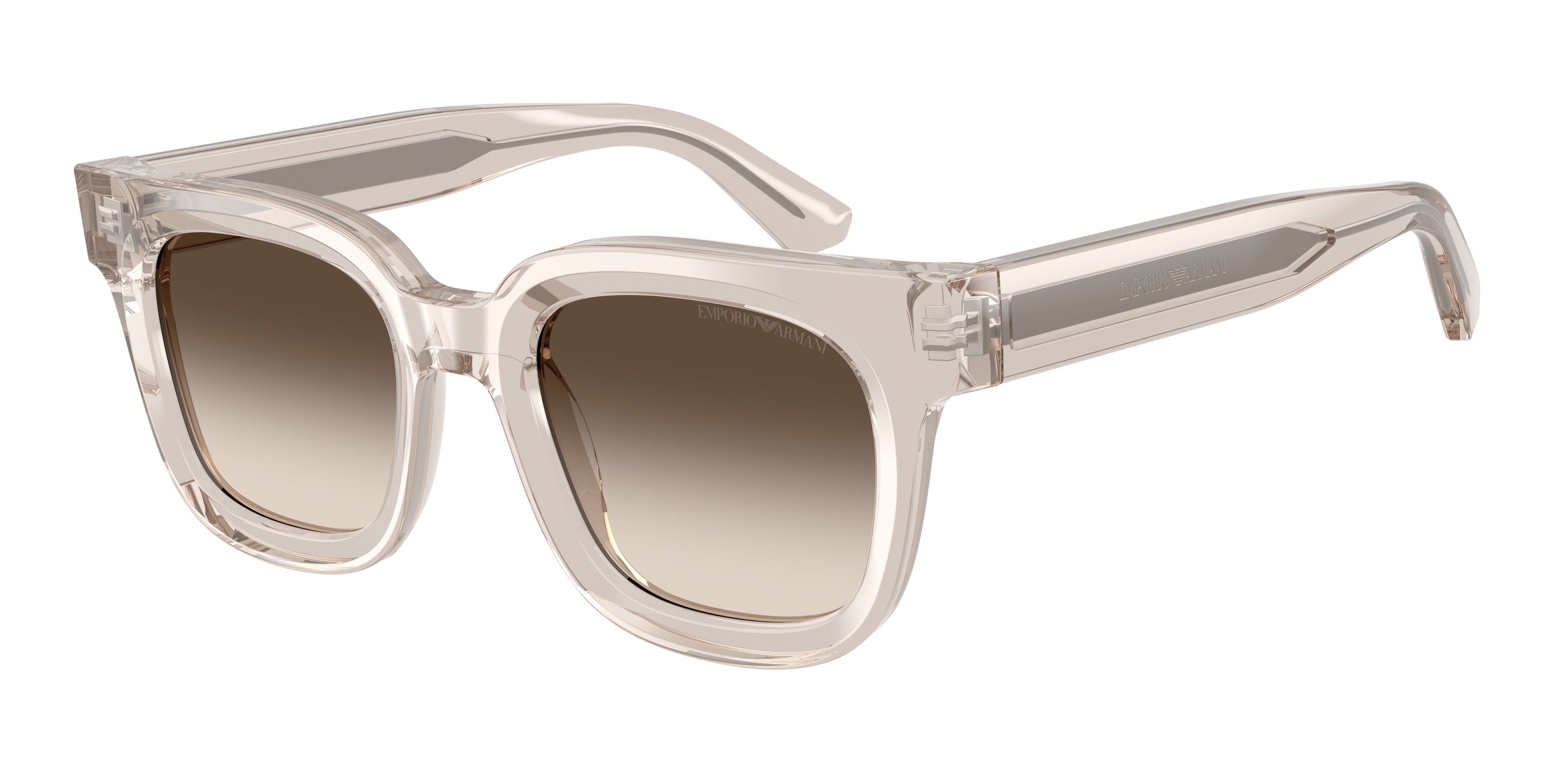 EMPORIO ARMANI 0EA4271 SHINY TRANSPARENT TUNDRA irregular sunglasses by EMPORIO