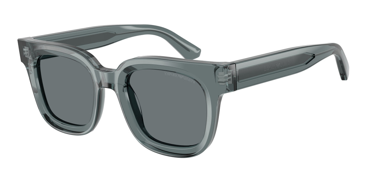 EMPORIO ARMANI 0EA4271 SHINY TRANSPARENT GREY irregular sunglasses by EMPORIO