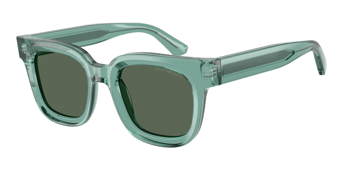 EMPORIO ARMANI 0EA4271 SHINY TRANSPARENT GREEN irregular sunglasses by EMPORIO