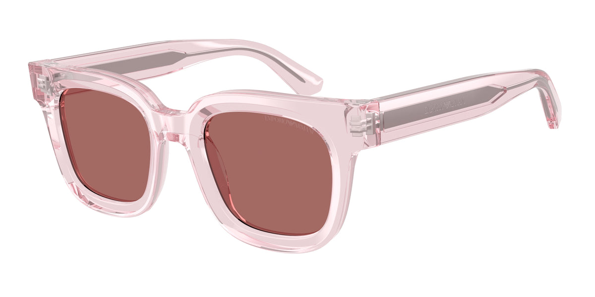 EMPORIO ARMANI 0EA4271 SHINY TRANSPARENT PINK irregular sunglasses by EMPORIO