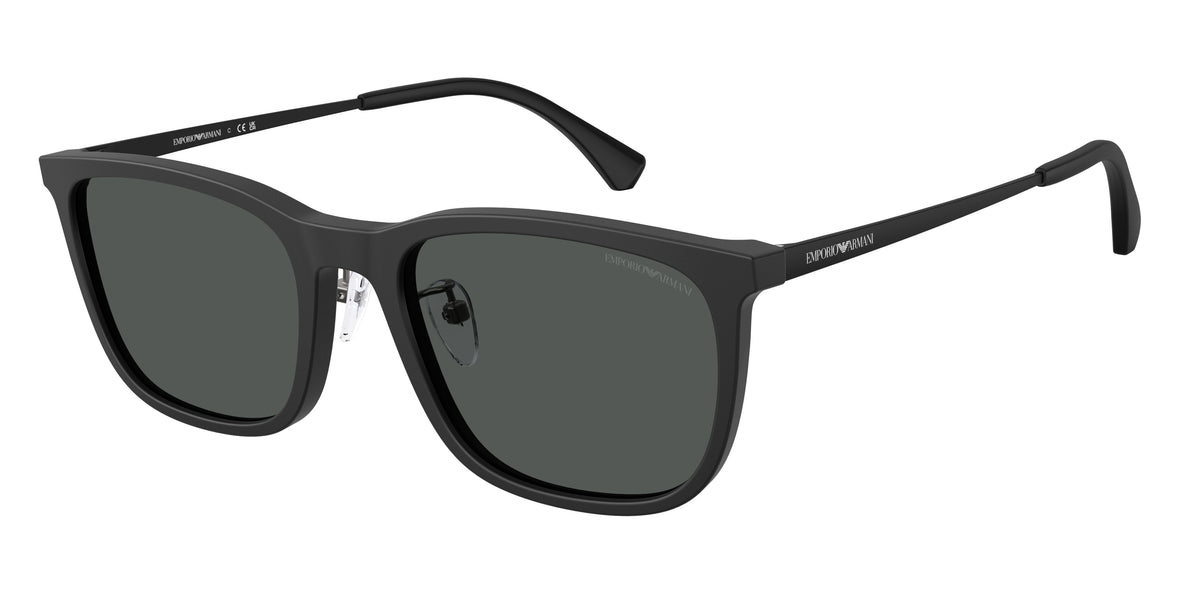 EMPORIO ARMANI 0EA4275D MATTE BLACK square sunglasses by EMPORIO