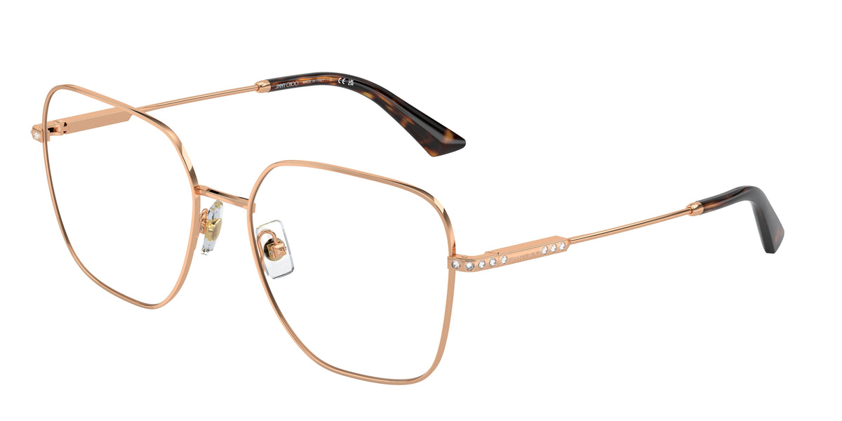 Jimmy Choo 0JC2001B ROSE GOLD square glasses by Jimmy