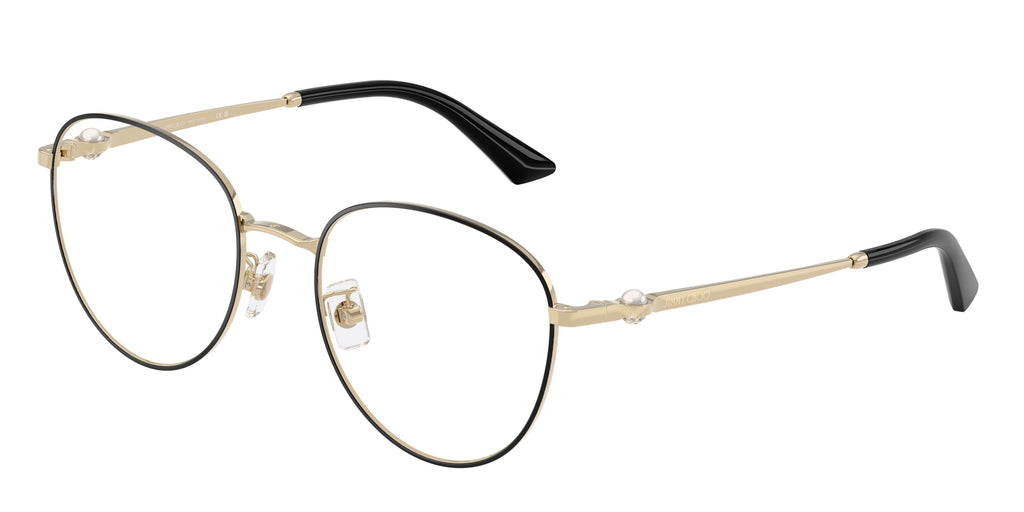 Jimmy Choo 0JC2013HD PALE GOLD/BLACK round glasses by Jimmy