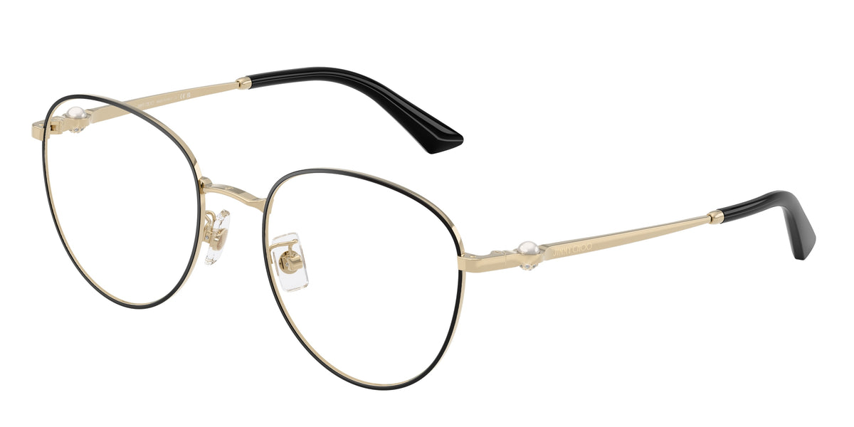 Jimmy Choo 0JC2013HD PALE GOLD/BLACK round glasses by Jimmy