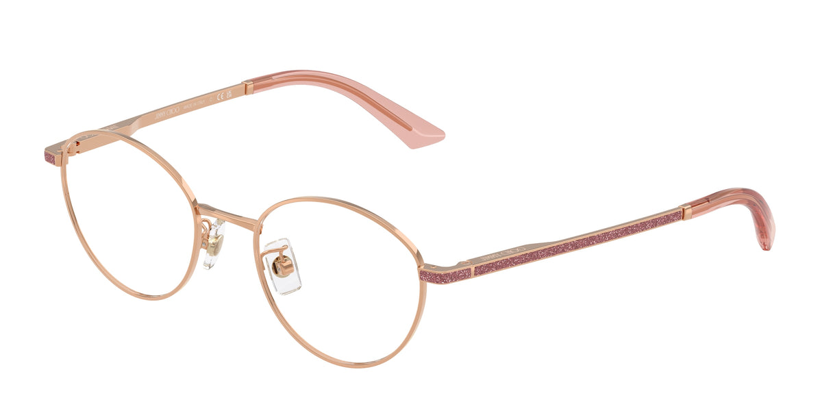 Jimmy Choo 0JC2018JD ROSE GOLD round glasses by Jimmy