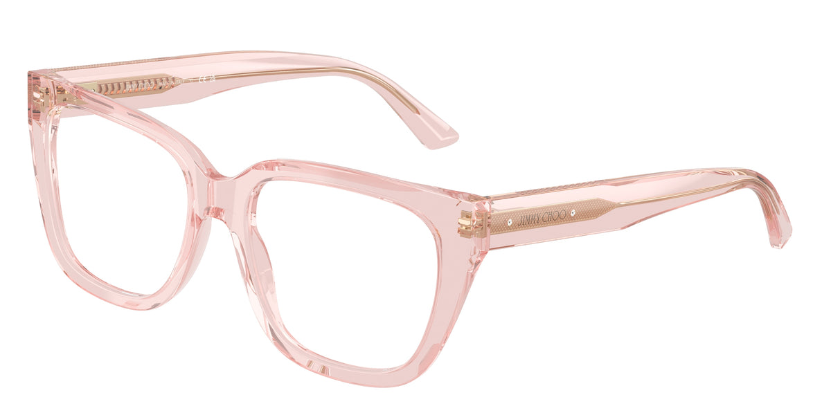 Jimmy Choo 0JC3019B TRANSPARENT PINK square glasses by Jimmy