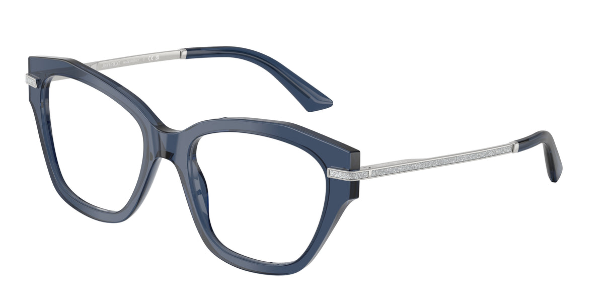 Jimmy Choo 0JC3043J TRANSPARENT NAVY cat eye glasses by Jimmy
