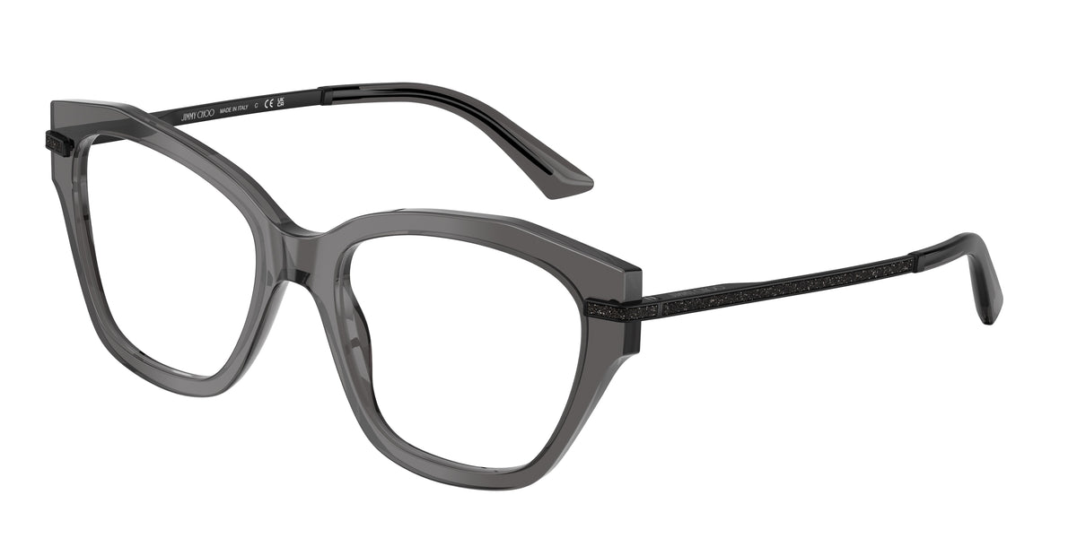 Jimmy Choo 0JC3043J TRANSPARENT BLACK cat eye glasses by Jimmy