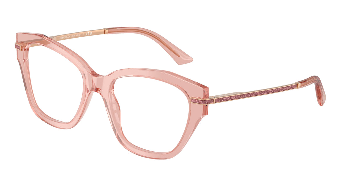 Jimmy Choo 0JC3043J TRANSPARENT PINK cat eye glasses by Jimmy