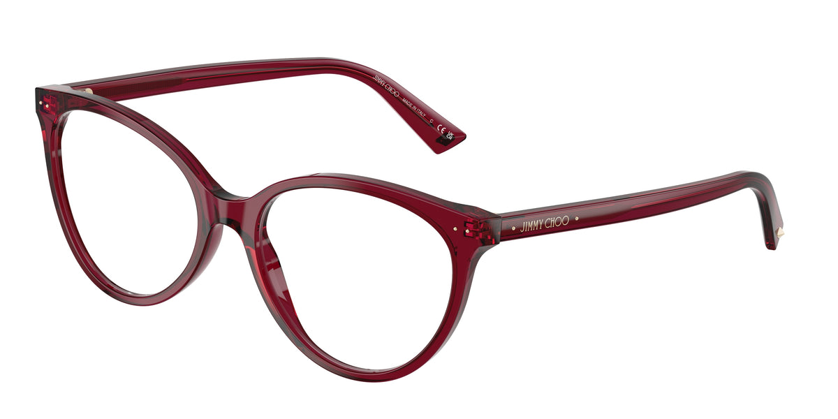 Jimmy Choo 0JC3047 TRANSPARENT CRANBERRY phantos glasses by Jimmy