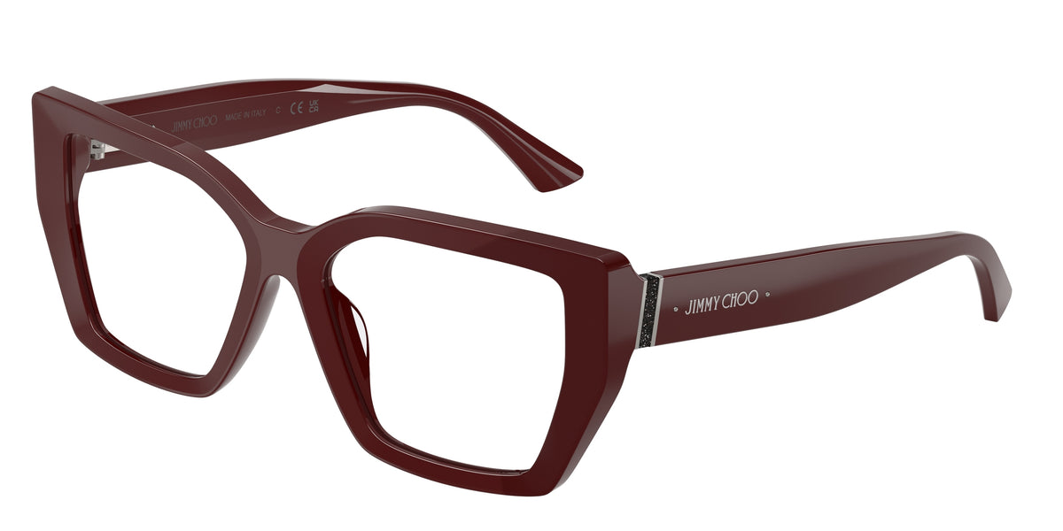 Jimmy Choo 0JC3053JU CRANBERRY irregular glasses by Jimmy
