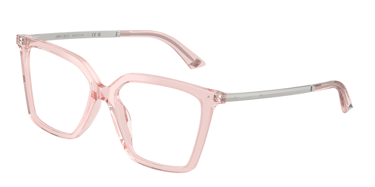 Jimmy Choo 0JC3054U TRANSPARENT PINK cat eye glasses by Jimmy