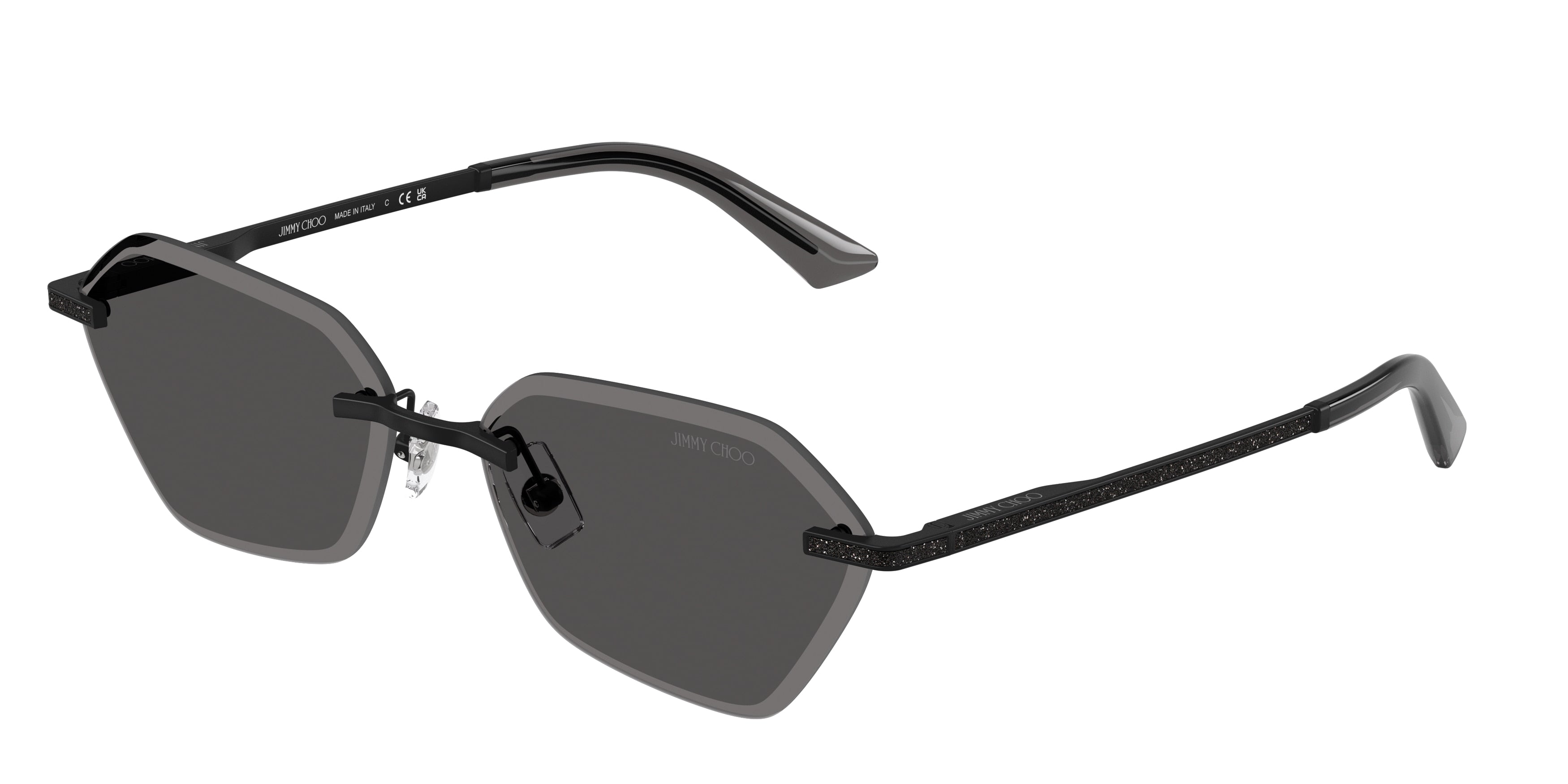 Jimmy Choo 0JC4022J MATTE BLACK irregular sunglasses by Jimmy