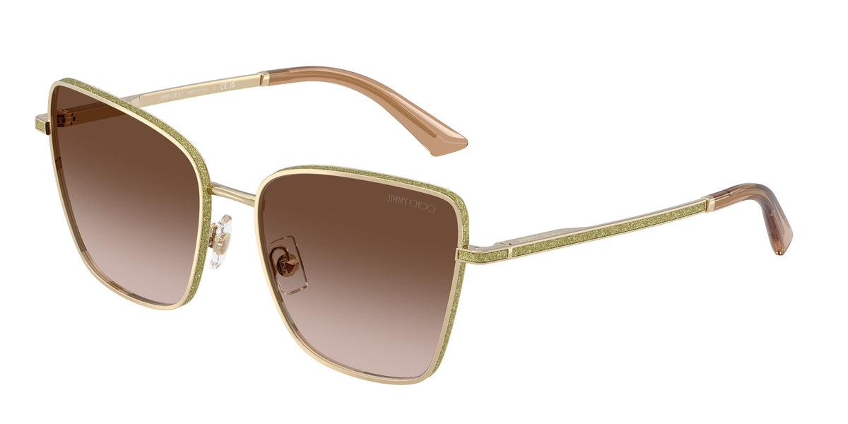 Jimmy Choo 0JC4023J PALE GOLD square sunglasses by Jimmy