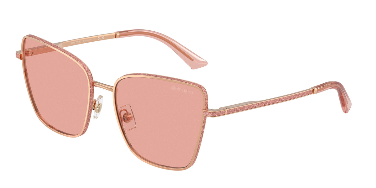 Jimmy Choo 0JC4023J ROSE GOLD square sunglasses by Jimmy