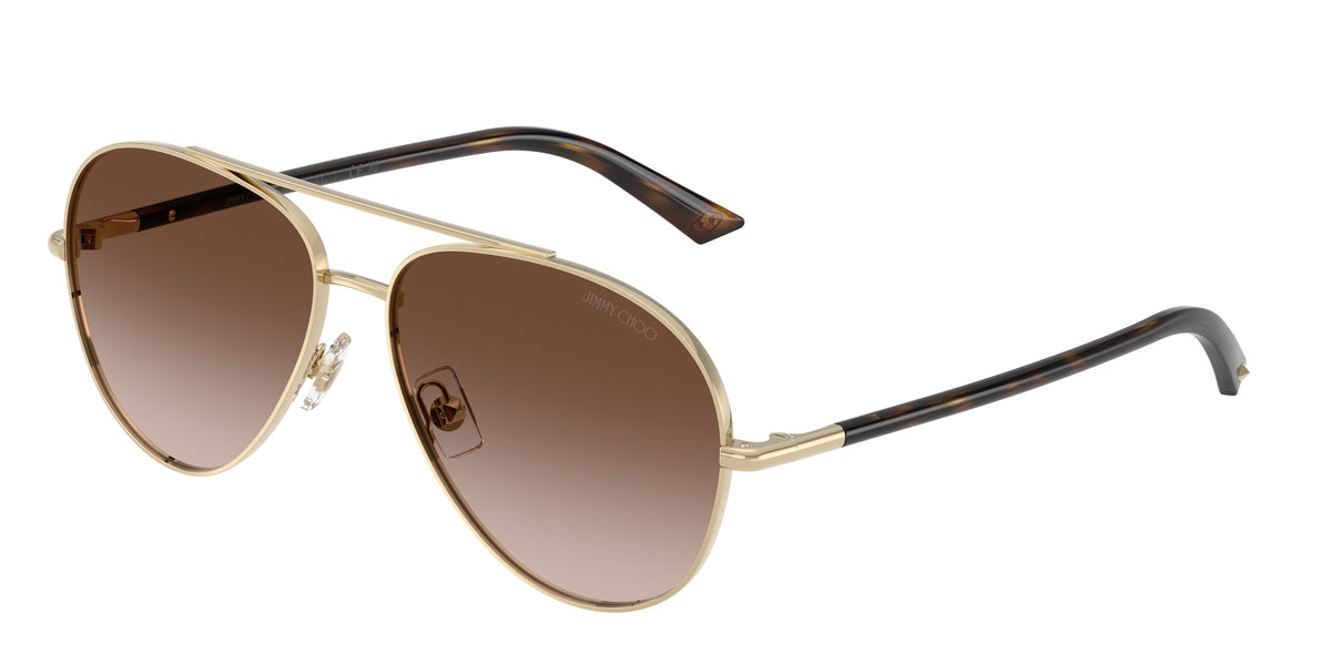 Jimmy Choo 0JC4026 PALE GOLD pilot sunglasses by Jimmy