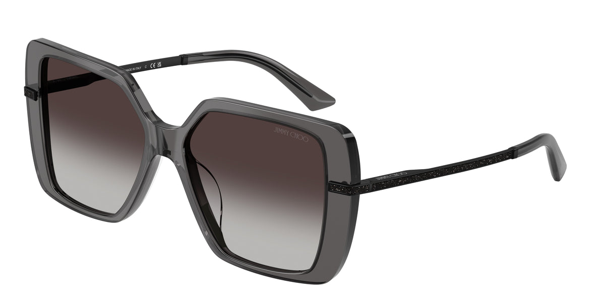 Jimmy Choo 0JC5048JU TRANSPARENT BLACK square sunglasses by Jimmy