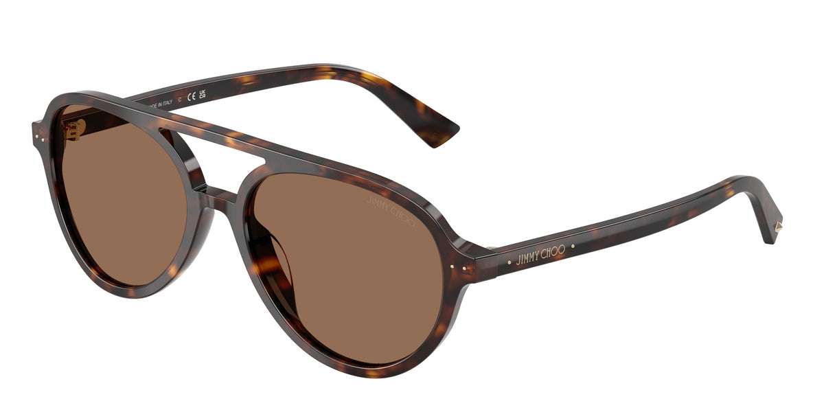 Jimmy Choo 0JC5055U HAVANA pilot sunglasses by Jimmy
