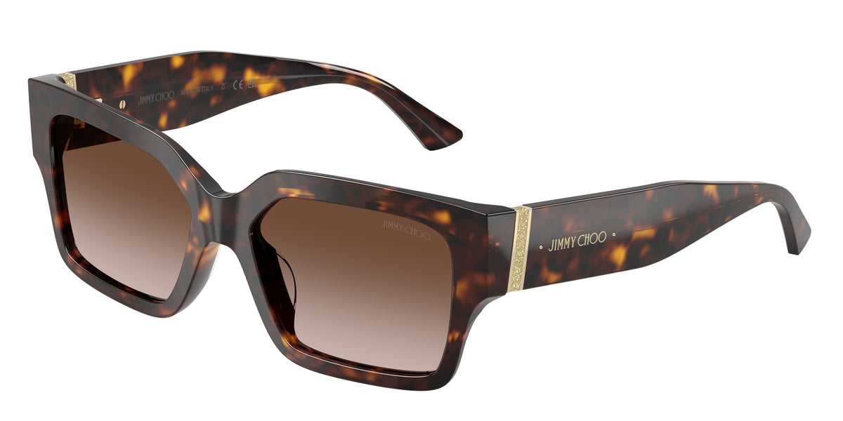 Jimmy Choo 0JC5058JU HAVANA rectangle sunglasses by Jimmy