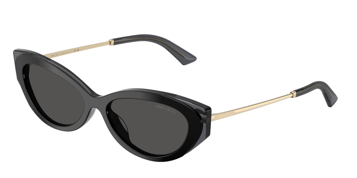 Jimmy Choo 0JC5065U BLACK/TRANSPARENT GREY cat eye sunglasses by Jimmy