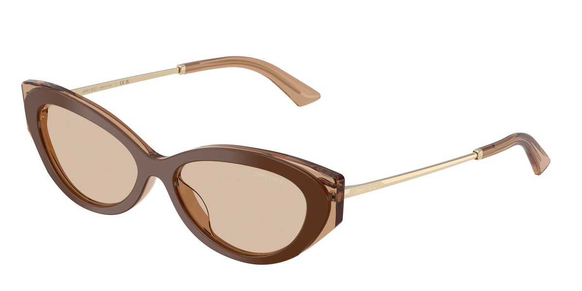 Jimmy Choo 0JC5065U BROWN/TAN cat eye sunglasses by Jimmy