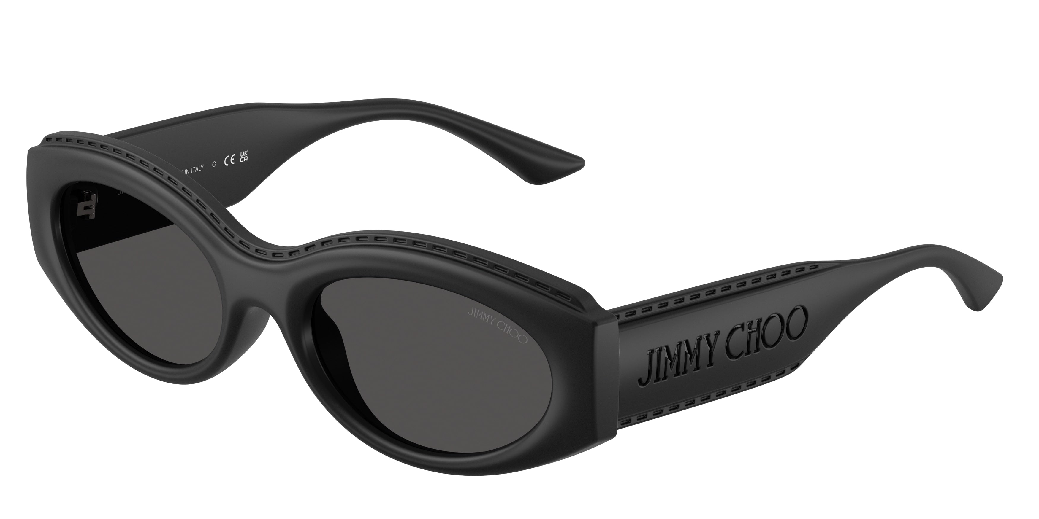 Jimmy Choo 0JC6002U MATTE BLACK oval sunglasses by Jimmy