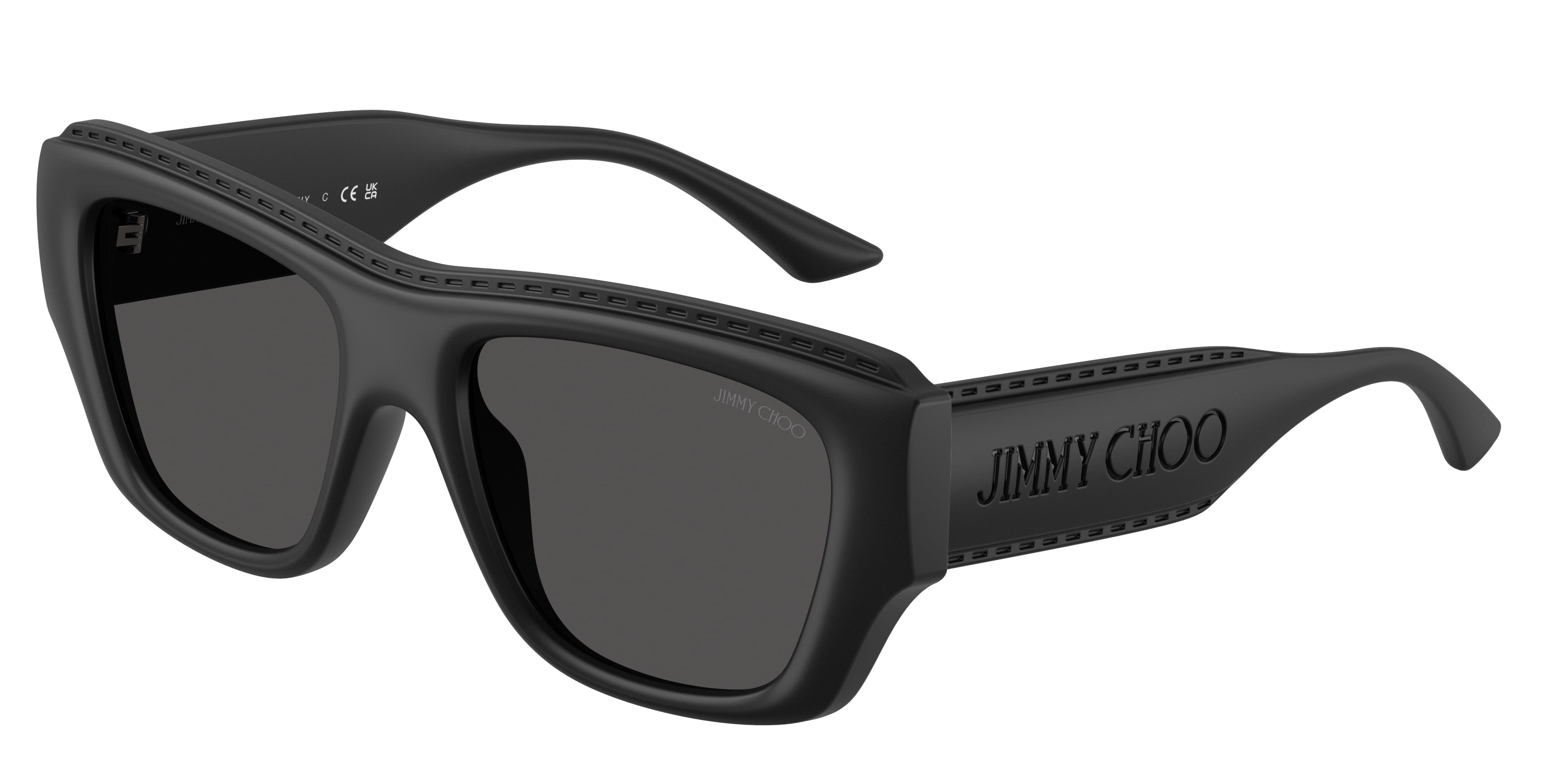 Jimmy Choo 0JC6003U MATTE BLACK rectangle sunglasses by Jimmy